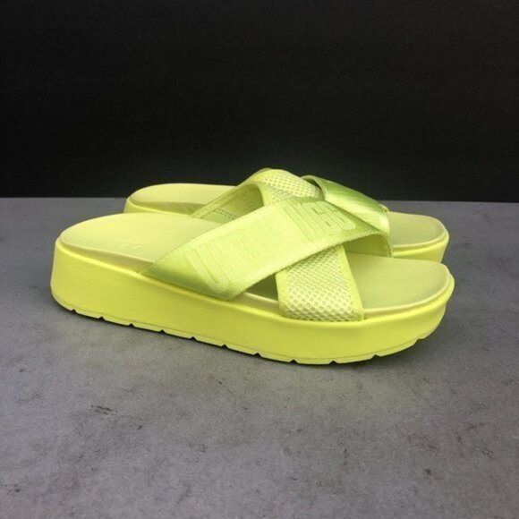 UGG Women's Emily Mesh YELLOW Slide Sandal Size 5 NEW - Picture 4 of 11